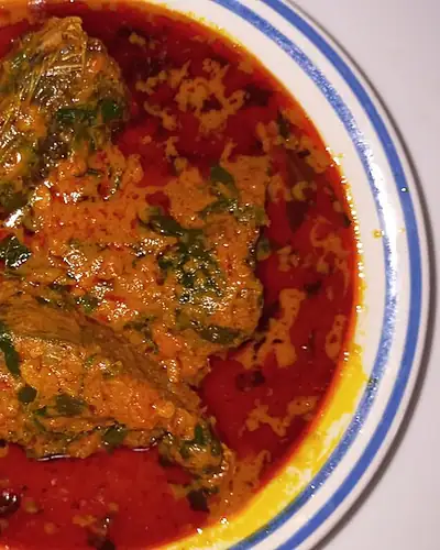 Ofe Akwu (banga) con riso